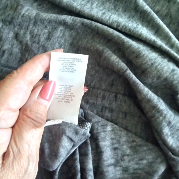 Boho Fringe Grey Sleeveless Tunic Top X - Picture 6 of 8